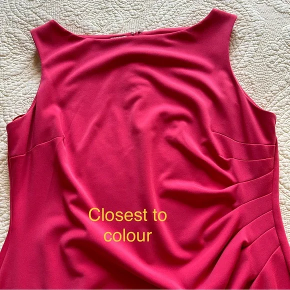 Anne Klein Day Dress Salmon Pink Size 14 - Picture 6 of 7